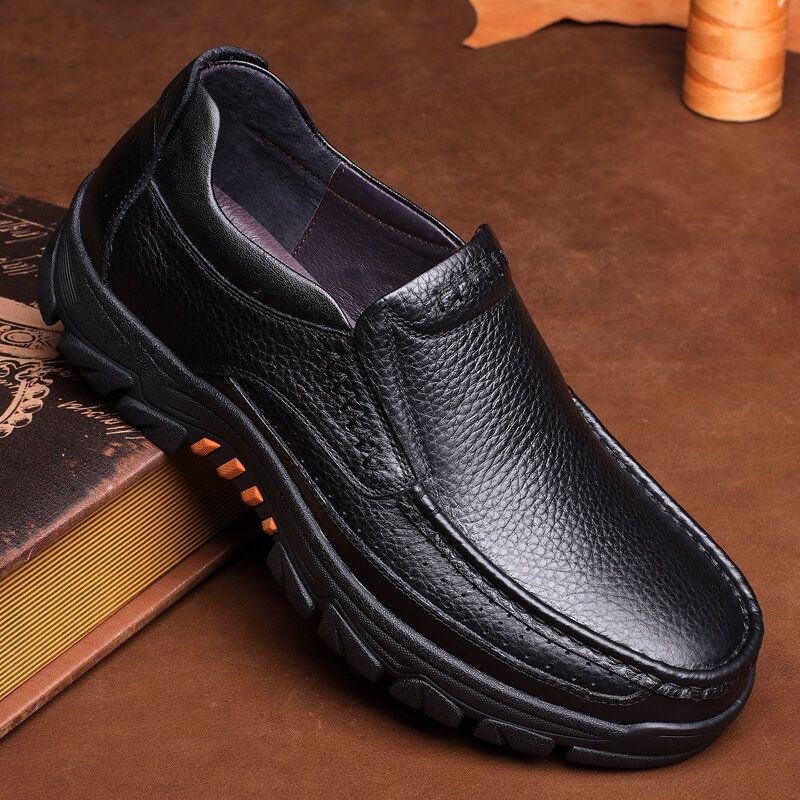 Ekte Kuskinn For Herre Vanntett Behagelig Sklisikker Myk Slip-on Uformelle Oxfords