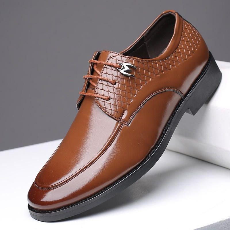 Formelle Herresko Uformelt Mønster Slip On Myke Business Oxfords