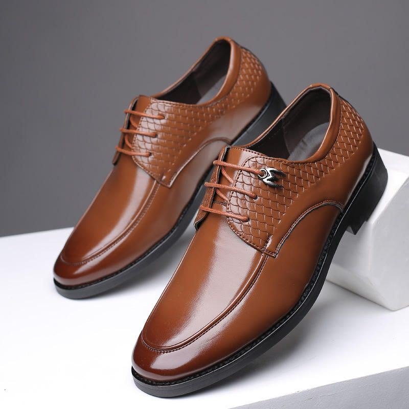 Formelle Herresko Uformelt Mønster Slip On Myke Business Oxfords