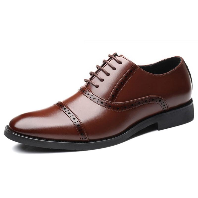 Herre Brogue Carved Casual Business Oxfords Dress Sko