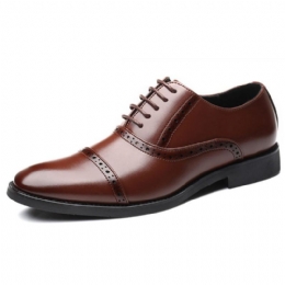 Herre Brogue Carved Casual Business Oxfords Dress Sko