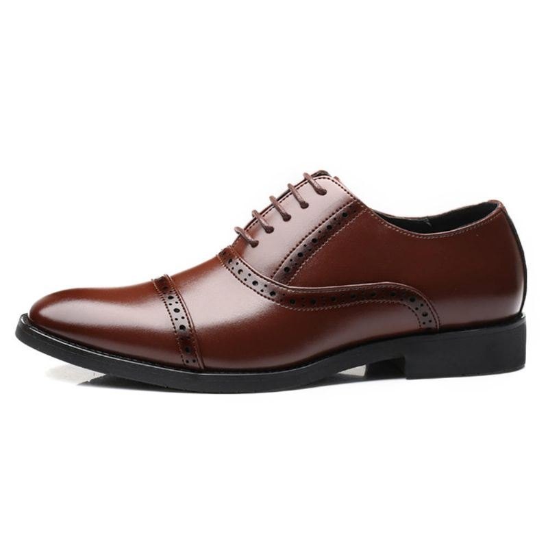 Herre Brogue Carved Casual Business Oxfords Dress Sko