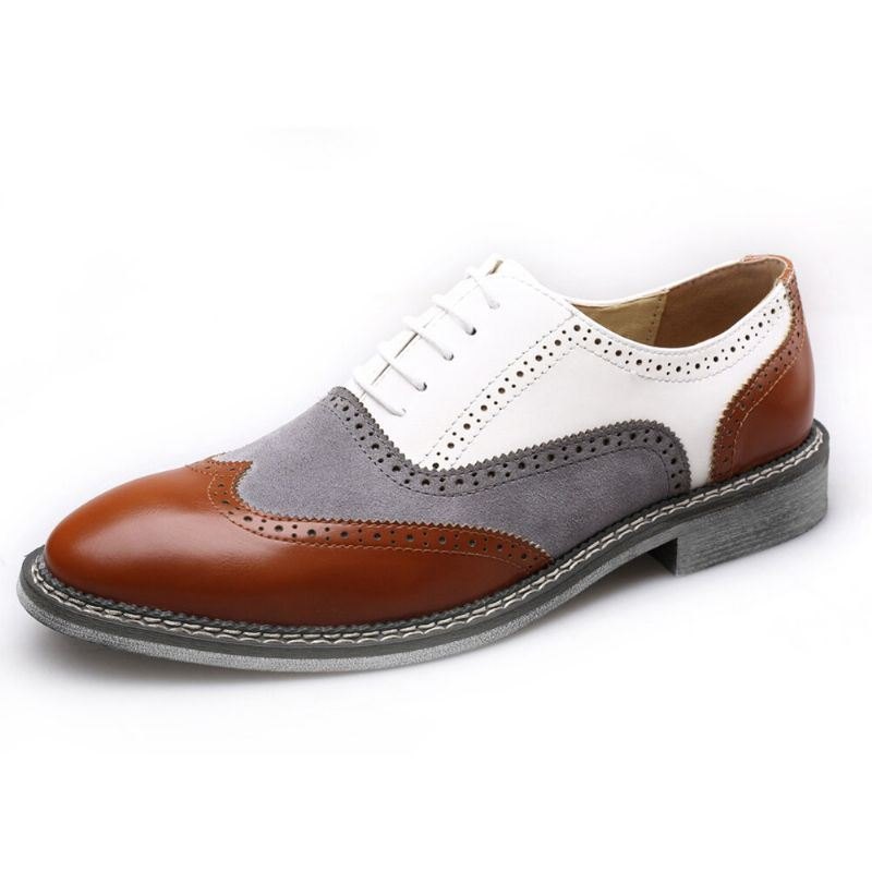 Herre Brogue Colorblock Oxfords Snøring Business Casual Formell Sko