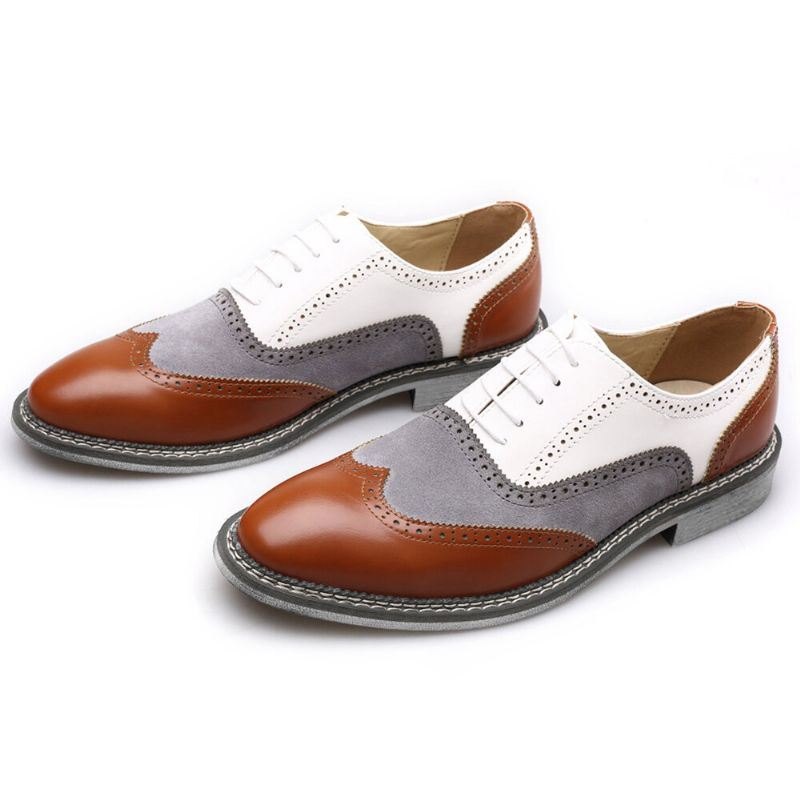 Herre Brogue Colorblock Oxfords Snøring Business Casual Formell Sko