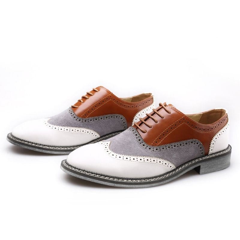 Herre Brogue Colorblock Oxfords Snøring Business Casual Formell Sko