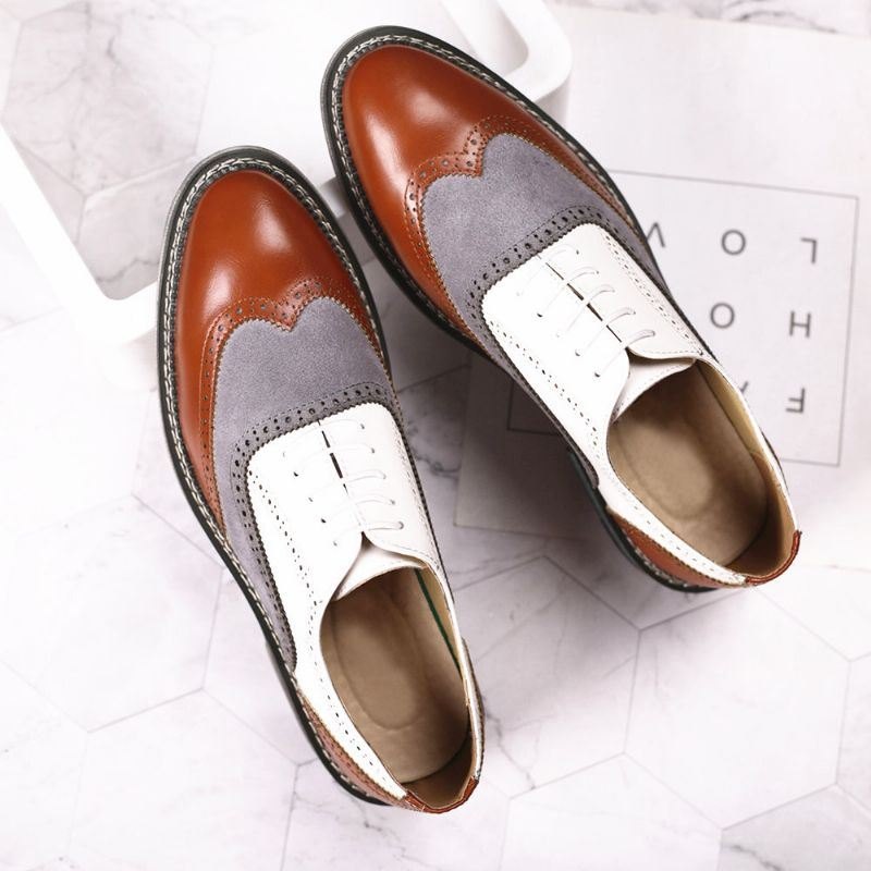 Herre Brogue Colorblock Oxfords Snøring Business Casual Formell Sko