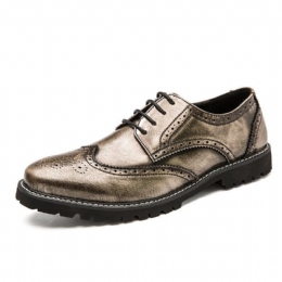 Herre Brogue Craved Retro Gentleman Dress Sko