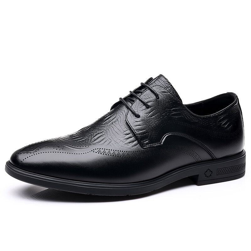 Herre Brogue Preget Snøring Business Dress Oxfords Sko