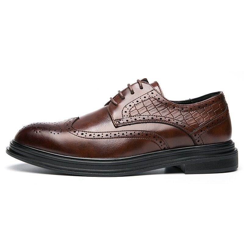 Herre Business Soft Snøring Gummisåle Brogue Dress Sko