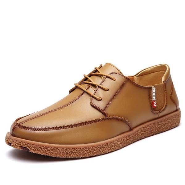 Herre Casual Ekte Skinn Casual Slip On Business Oxfords