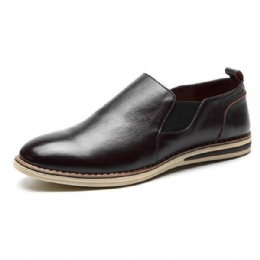 Herre Ekte Skinn Casual Slip On Business Oxfords Sko