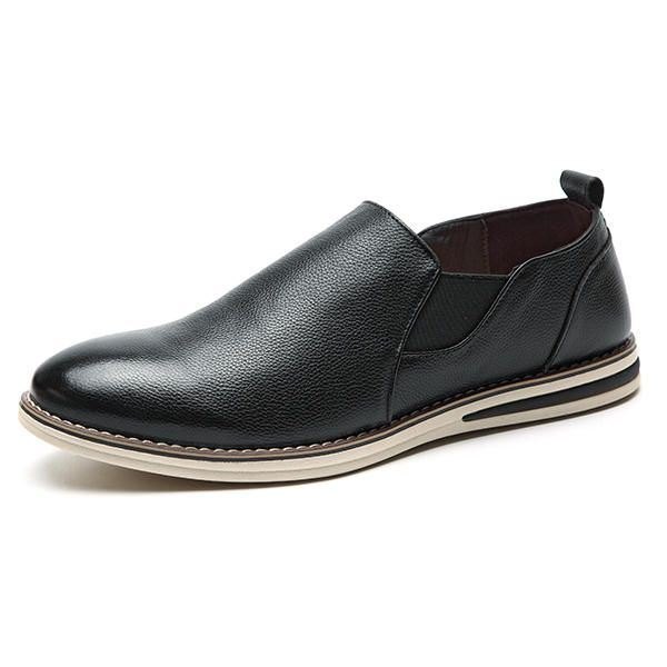 Herre Ekte Skinn Casual Slip On Business Oxfords Sko