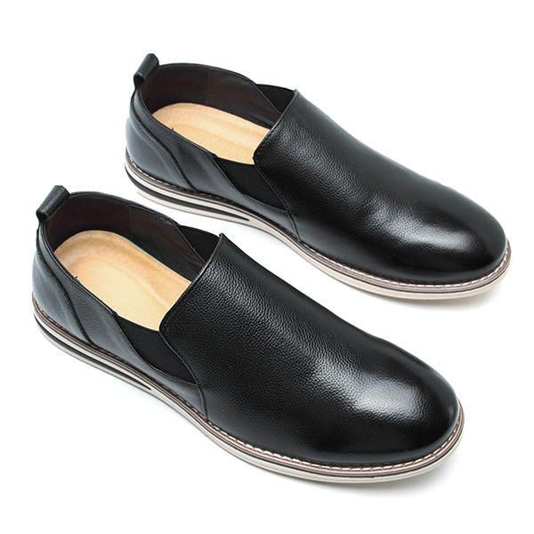 Herre Ekte Skinn Casual Slip On Business Oxfords Sko