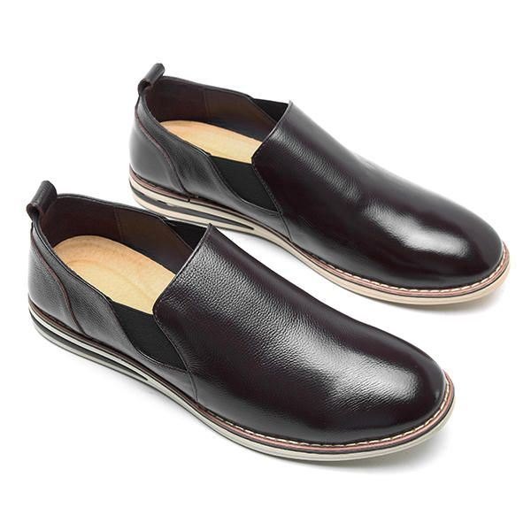 Herre Ekte Skinn Casual Slip On Business Oxfords Sko