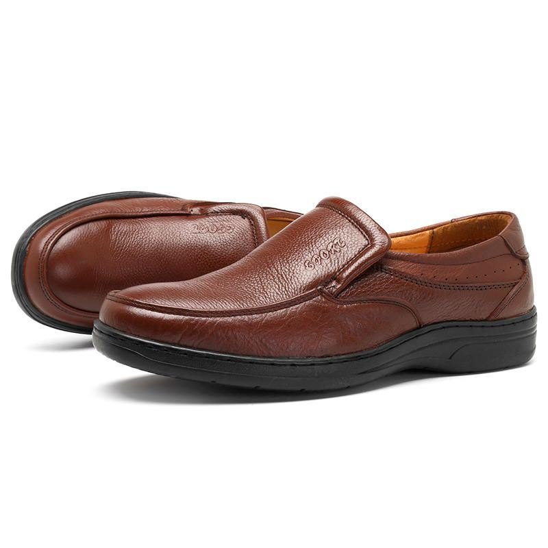 Herre Ekte Skinn Komfortabel Slip On Oxfords