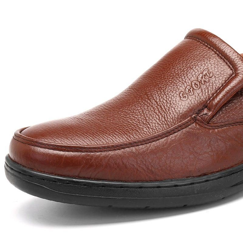 Herre Ekte Skinn Komfortabel Slip On Oxfords