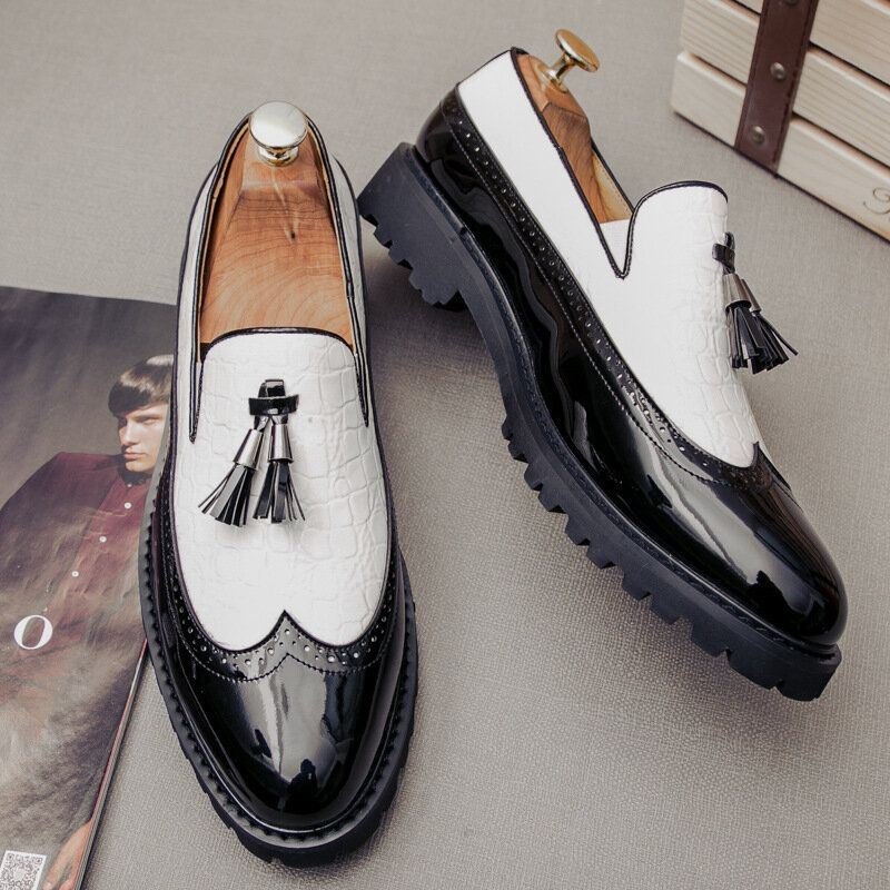 Herre Genuine Leather Spicing Brogue Business Formal Oxfords