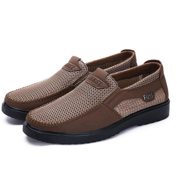 Herre Håndsøm Myk Såle Slip On Mesh Oxfords