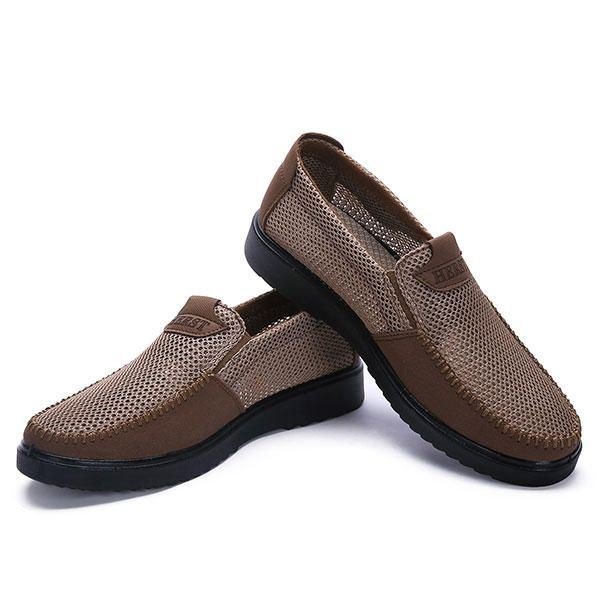 Herre Håndsøm Myk Såle Slip On Mesh Oxfords