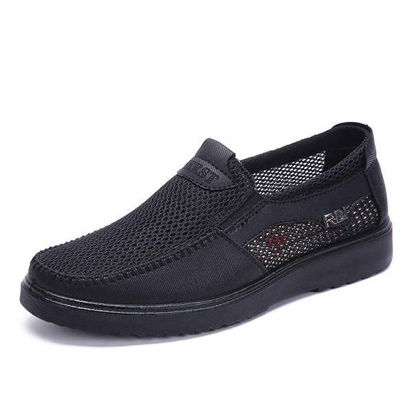 Herre Håndsøm Myk Såle Slip On Mesh Oxfords