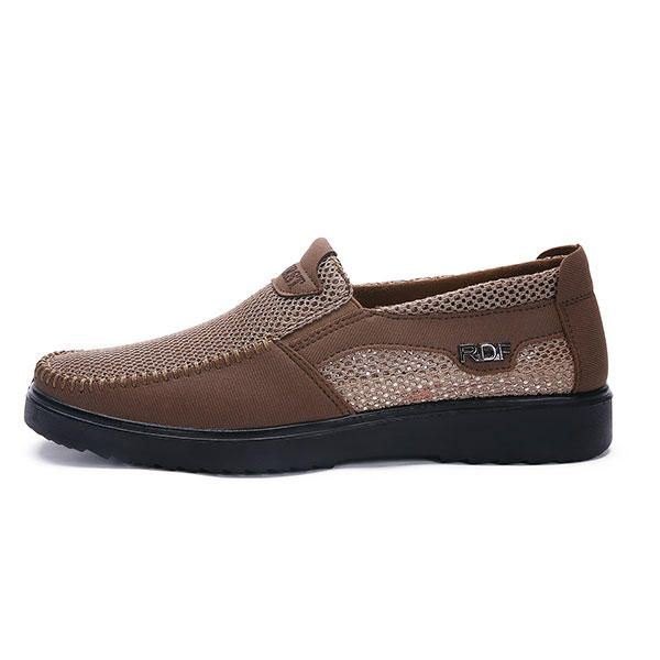 Herre Håndsøm Myk Såle Slip On Mesh Oxfords