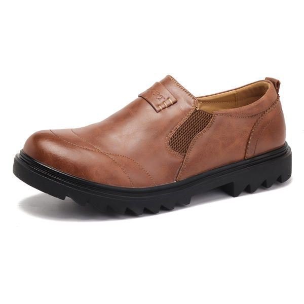 Herre Mern Comfy Casual Business Elastisk Band Slip On Oxfords