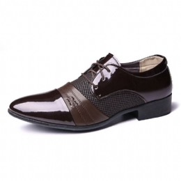 Herre Myk Formell Business Mesh Microfiber Stitching Formelle Oxfords