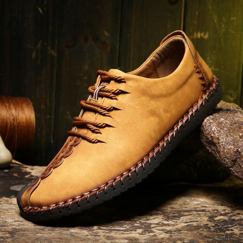 Herre Myk Håndsøm Såle Casual Business Leather Oxfords