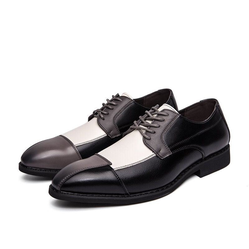 Herre Pu Leather Stilig Oxfords Business Dress Sko