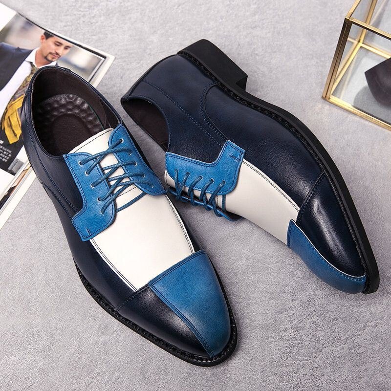 Herre Pu Leather Stilig Oxfords Business Dress Sko