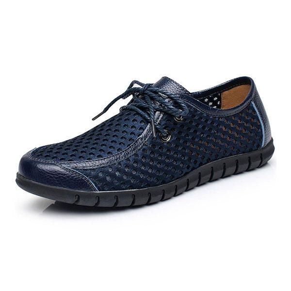 Herre Pustende Mesh Casual Lace Up Oxford