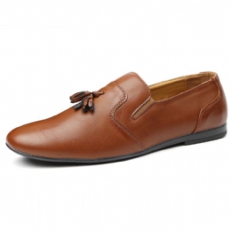 Herre Sklisikker Duskdekorasjon Slip On Casual Leather Oxfords