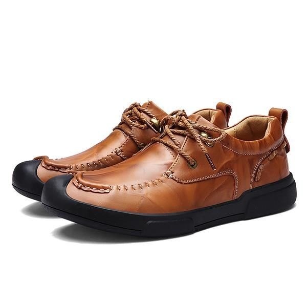 Herre Snøring Håndlagde Casual Flat Oxfords