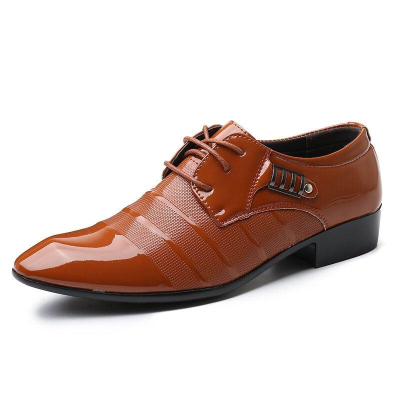 Herre Soft Leather Business Dress Shoe Casual Oxfords