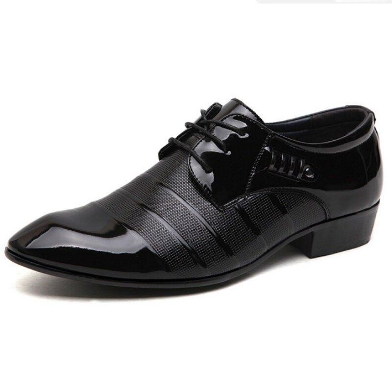 Herre Soft Leather Business Dress Shoe Casual Oxfords