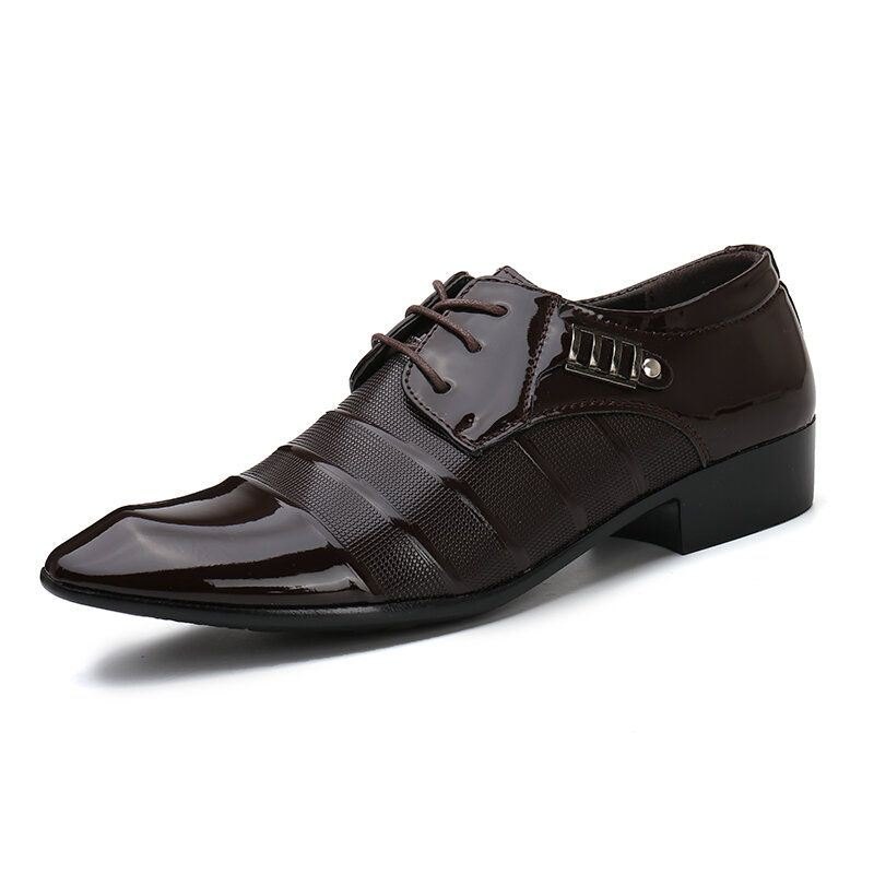 Herre Soft Leather Business Dress Shoe Casual Oxfords