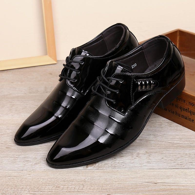 Herre Soft Leather Business Dress Shoe Casual Oxfords