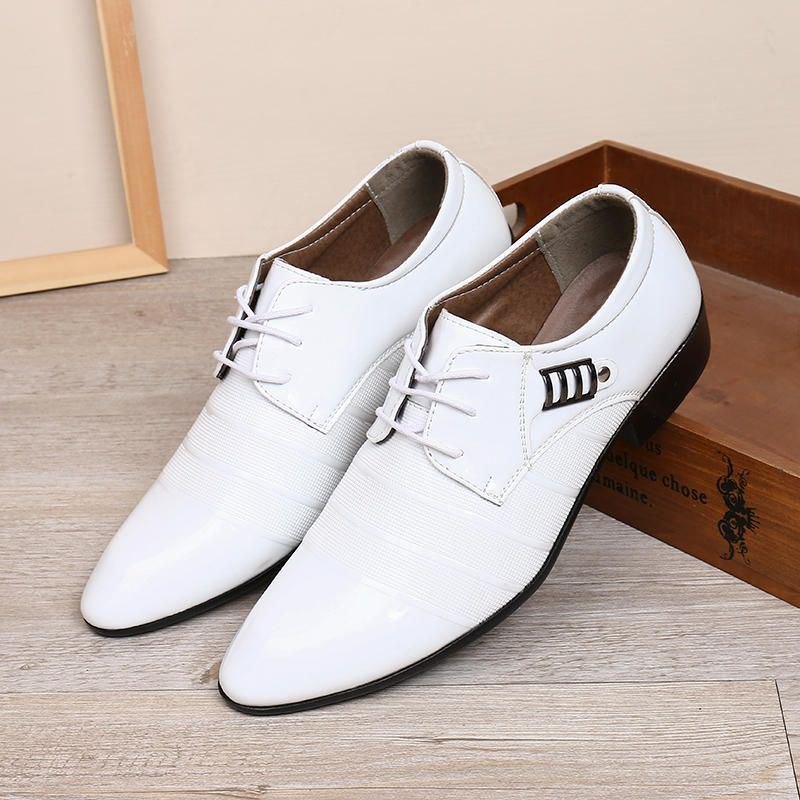 Herre Soft Leather Business Dress Shoe Casual Oxfords