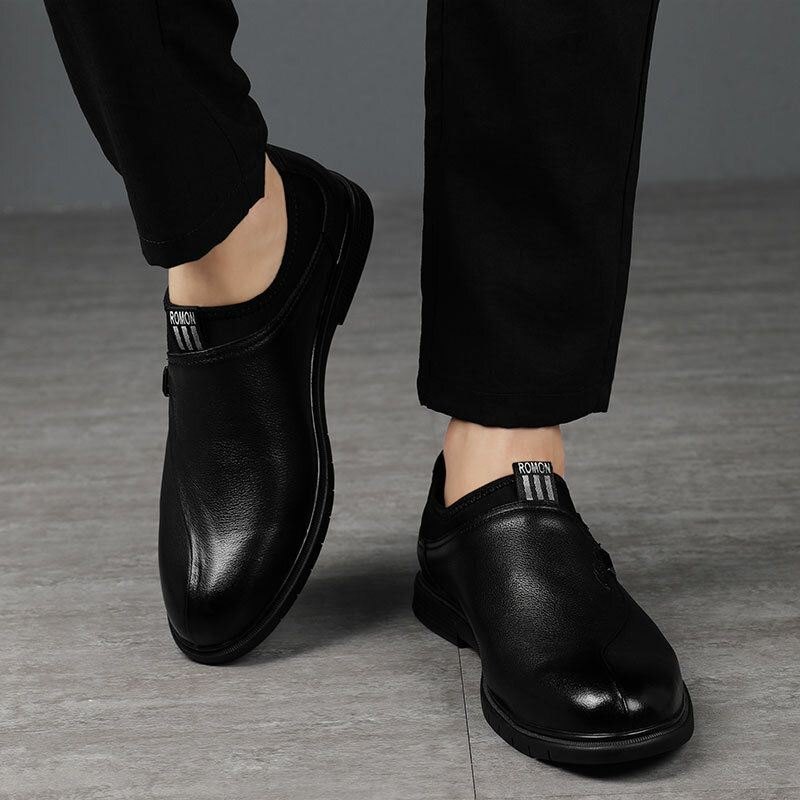 Herrebukse Skinn Ren Fargesøm Slip-on Business Formelle Loafers Sko