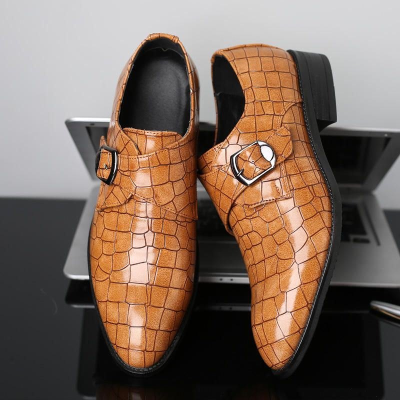 Herrespenne Mykt Uregelmessig Mønster Business Leather Oxfords