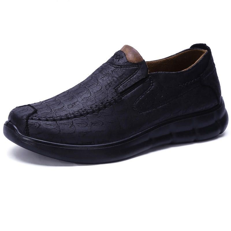 Komfortabel Såle For Herre Casual Slip On Myk Mikrofiber Oxfords