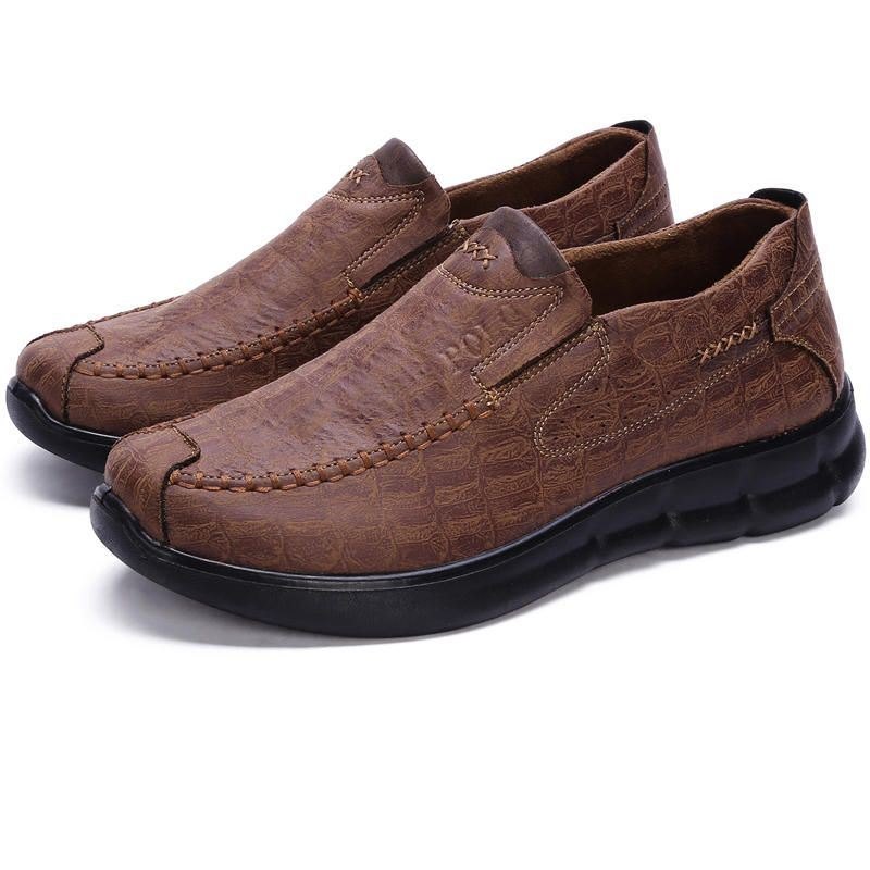 Komfortabel Såle For Herre Casual Slip On Myk Mikrofiber Oxfords