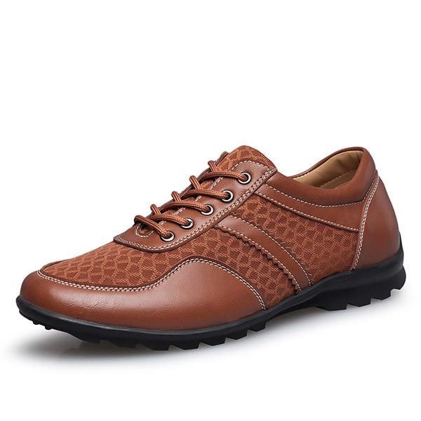 Mesh Men Casual Leather Oxfords