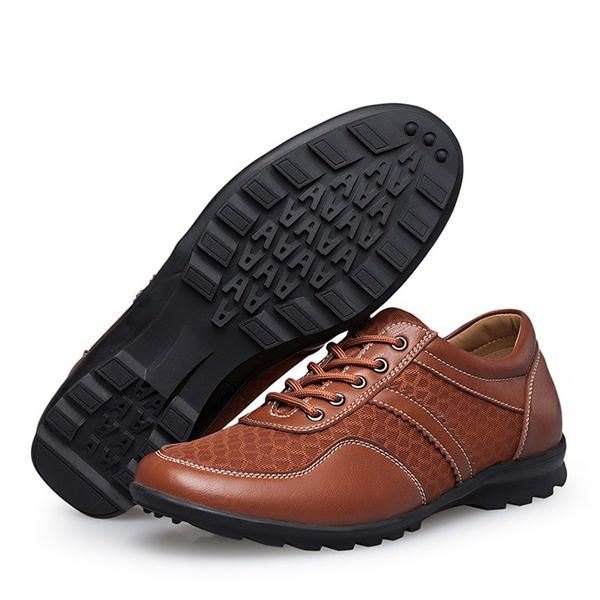 Mesh Men Casual Leather Oxfords