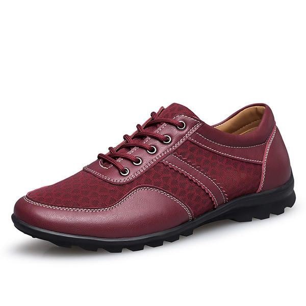 Mesh Men Casual Leather Oxfords