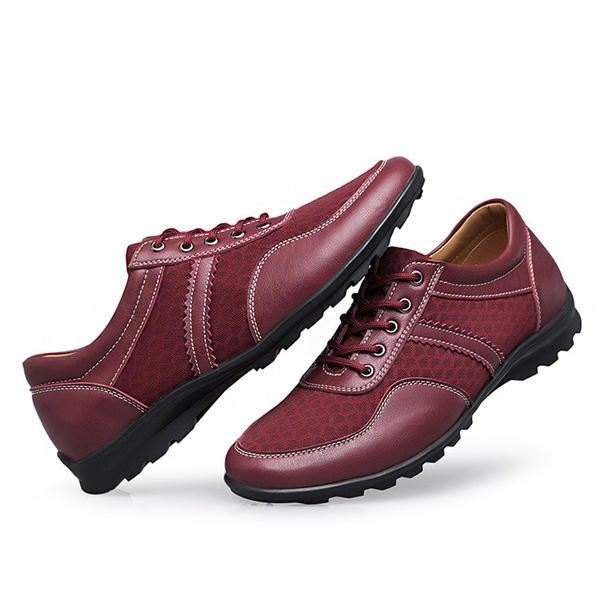 Mesh Men Casual Leather Oxfords