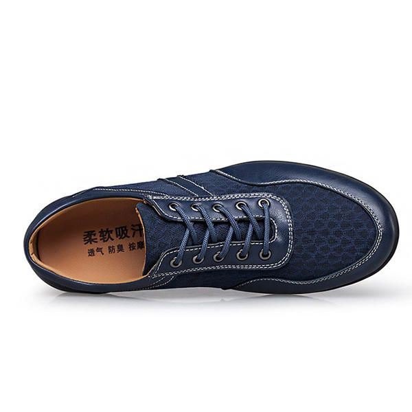 Mesh Men Casual Leather Oxfords