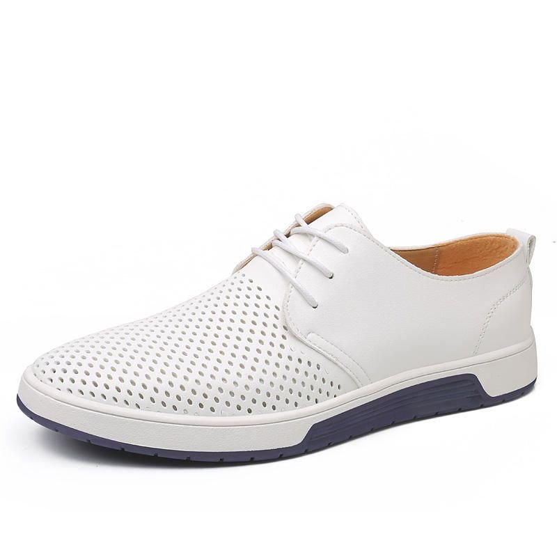 Mykt Skinn For Herre Casual Business Office Flat Oxfords