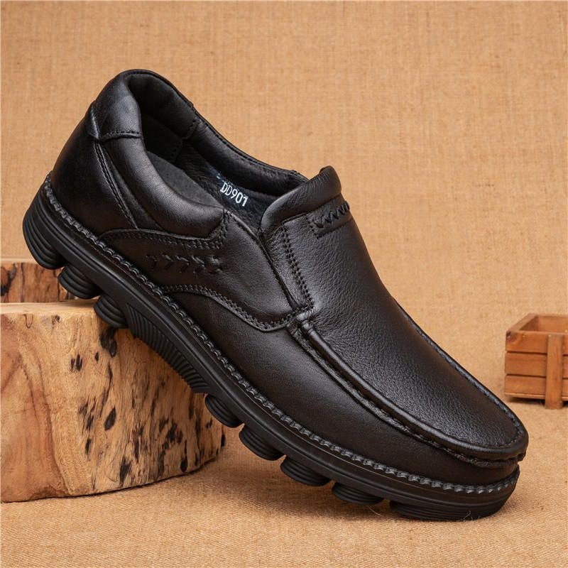 Retro Sklisikre Uformelle Kontorskinn Oxfords For Menn