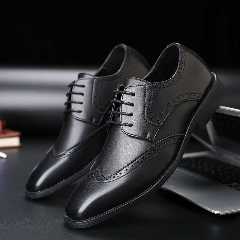 Stor Størrelse Herre Brogue Oxfords Normal Business Dress Sko